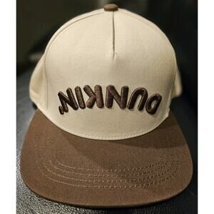 Dunkin Donuts Upside Down Flipped Logo SnapBack Hat - New